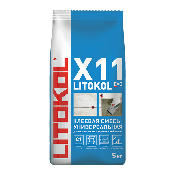 купить Клей Litokol Х-11 EVO 5 кг.