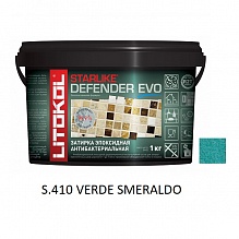 затирка эпоксидная Litokol Starlike Defender Evo S.410 Verde Smeraldo 1 кг.