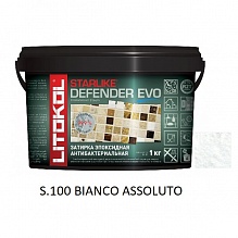 затирка эпоксидная Litokol Starlike Defender Evo S.100 Bianco Assoluto 1 кг.
