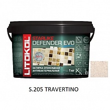 затирка эпоксидная Litokol Starlike Defender Evo S.205 Travertino 1 кг.