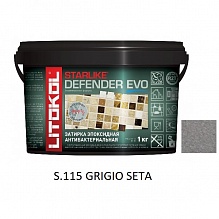 затирка эпоксидная Litokol Starlike Defender Evo S.115 GRIGIO SETA 1 кг.