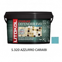 затирка эпоксидная Litokol Starlike Defender Evo S.320 Azzurro Caraibi 1 кг.